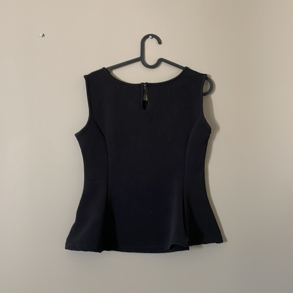 Peplum top BLACK , sleeveless - Picture 2 of 9